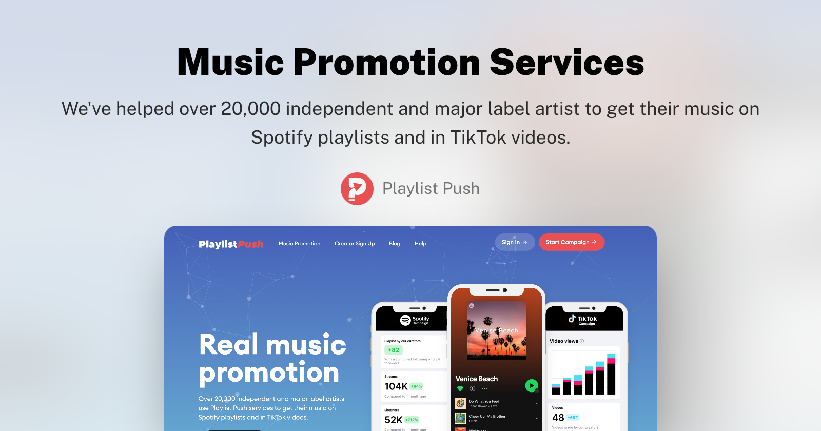 Playlist Push: Music Promotion Services